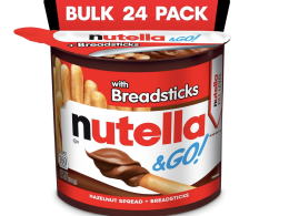 Nutella & GO! Bulk 24 Pack, Hazelnut and Cocoa Spread with Breadsticks, Stocking Stuffers, Snack Cups, 1.8 oz Each​